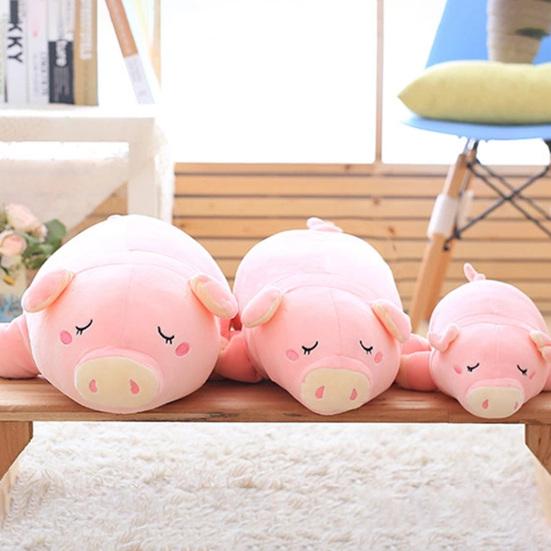 Pig Plush Pillow PP Cotton Filling Sofa Ornament Pink Cute Piggy Pillow Stuffed Animal Doll Birthday Gift