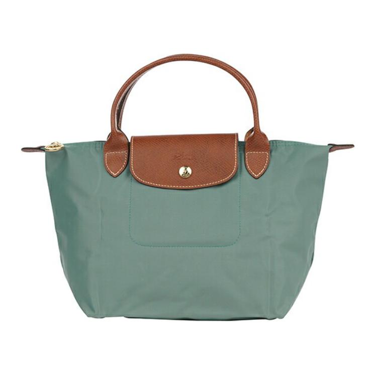 

Longchamp Le Pliage Short Handle Zipper Snap Closure Canvas And Leather Tote Bag Small Women tote bag Pine-Green 1621089139 Cypress Color