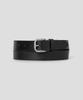 Binpolaegseseoli Full Grain Leather Casual Buckle Belt Black