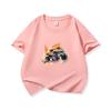 Kids Cotton T Shirt Bold Splash Offroad Car Print Crew Neck Short Sleeve Tee Casual Breathable Boys Girls Summer Tops