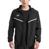 Li-Ning Solid Color Logo Print Zip-Up Hooded Jacket Men Jackets Black AFDR301-3