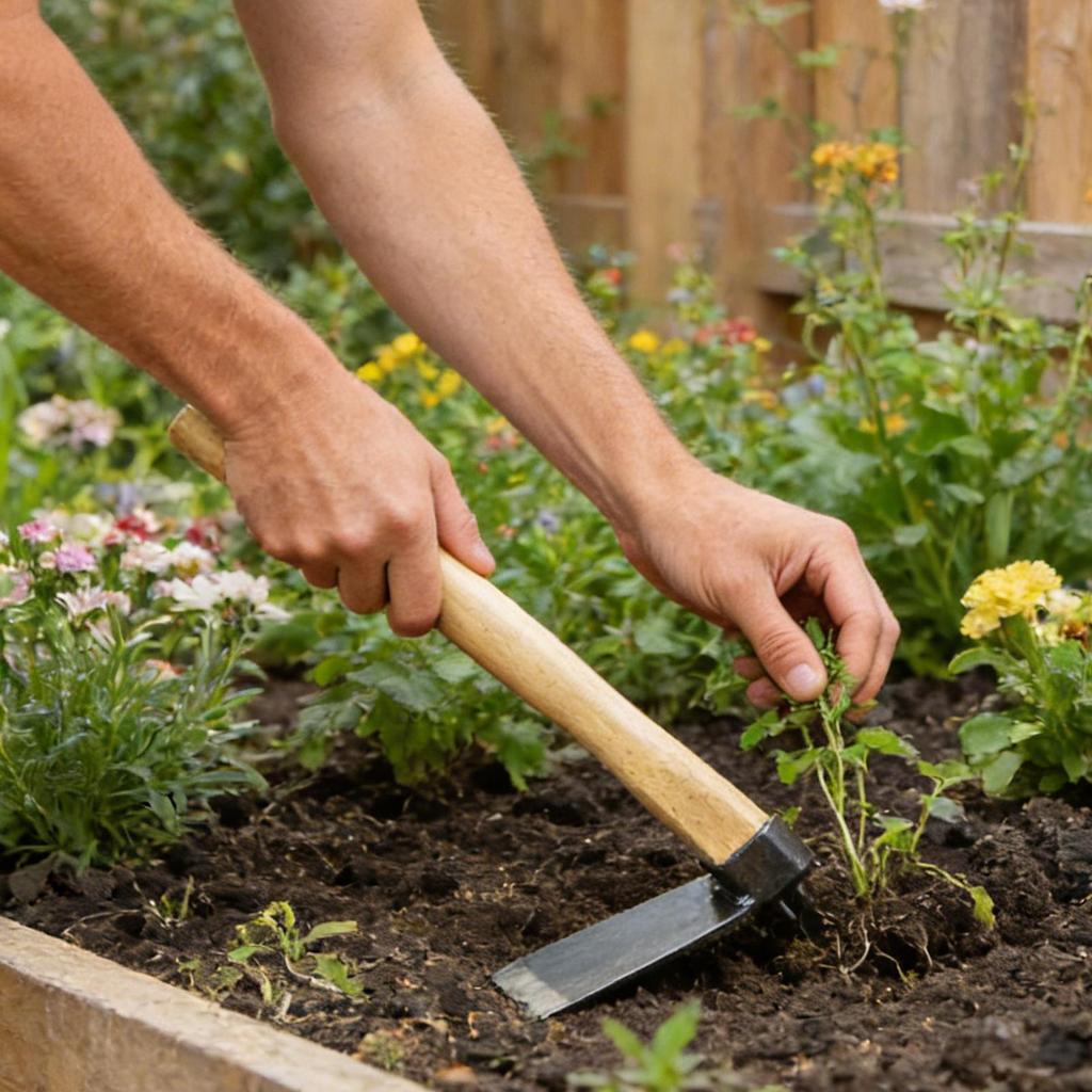 Hoe Garden Tool Small Cultivation Tool With Wooden Handle Weeding Hand Hoe For Adults Men Women Outdoor Garden Lawn Yard