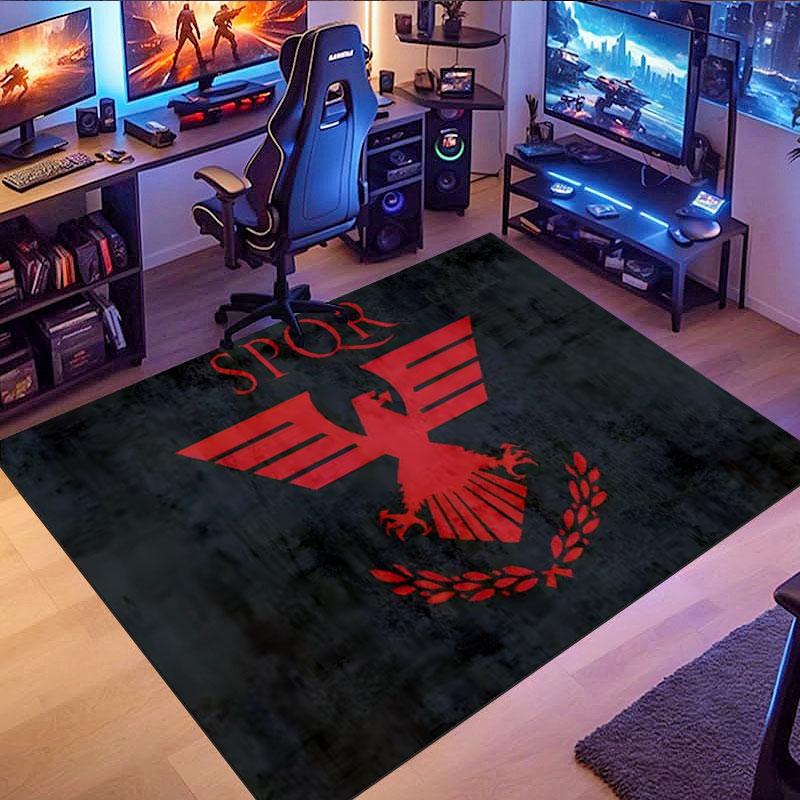 SPQR Eagle Emblem Rug, suitable for living room, bedroom, game room, computer room and home décor.