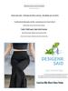 Women's High Waist Flared Black Pants - Slimming, Elastic, Split Hem, Casual - Small Size for Petite Figures, Summer Wear