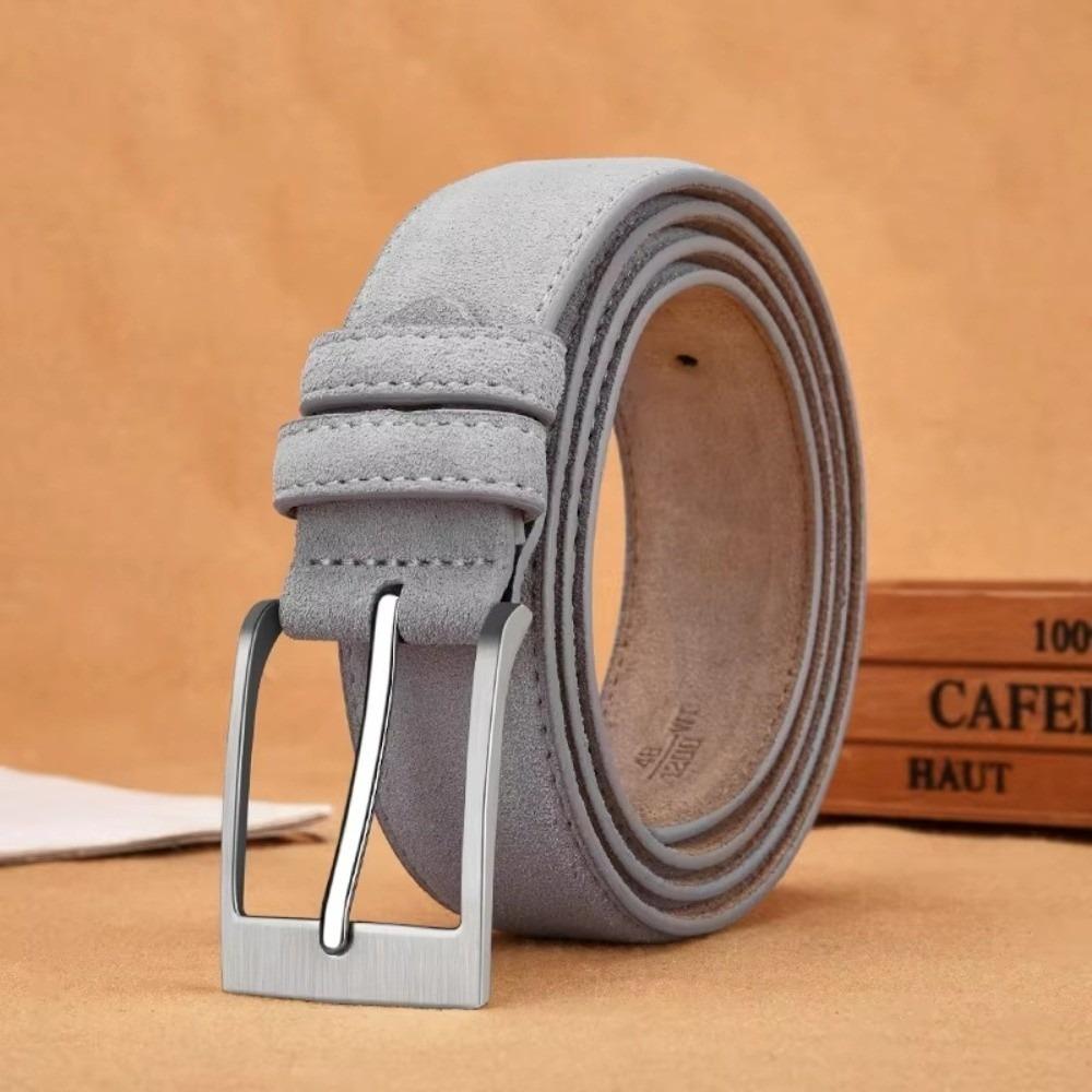 Luxury Design Suede Wide Belt Maillard Business Waist Strap Fashion Pin Buckle Waistband Men Women