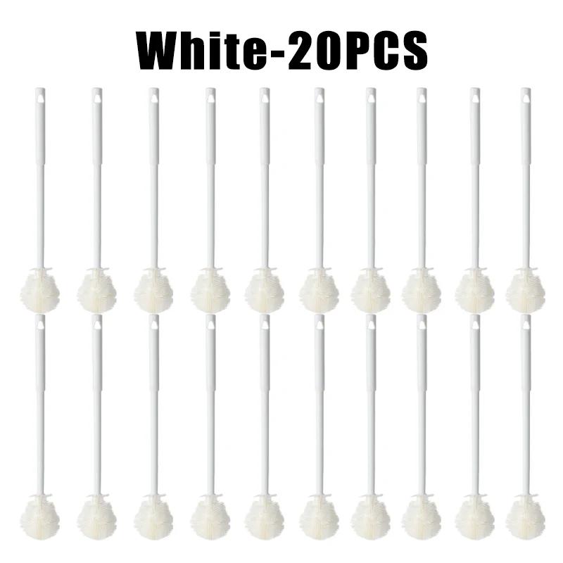 New Silicone Cup Brush Folding Brush Head Long Handle Cup Scrubber White Kitchen Cleaning Tool Feeding Bottle