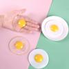 Simulation Fun Egg Squeeze Toys Soft Realistic Fried Eggs Artificial Egg Model Restaurant Display Props Kids Kitchen Toy
