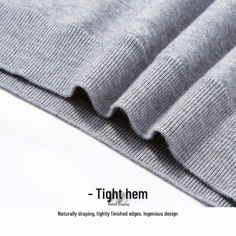 Hodo Men's Luxury Wool Blend Faux Two-Piece Henley Knit Sweater