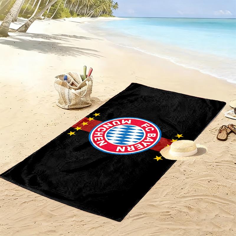 Bayern München3 Print Beach Towel, Large Soft Quick Dry Towel for Beach Camping Swimming