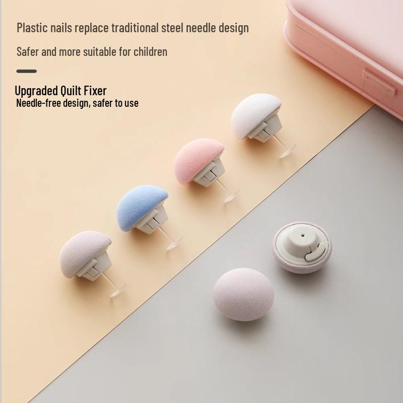 Quilt Secure Non-Slip Duvet Cover Fasteners: Needle-Free Invisible Anti-Run Button for Comforters & Bed Sheets