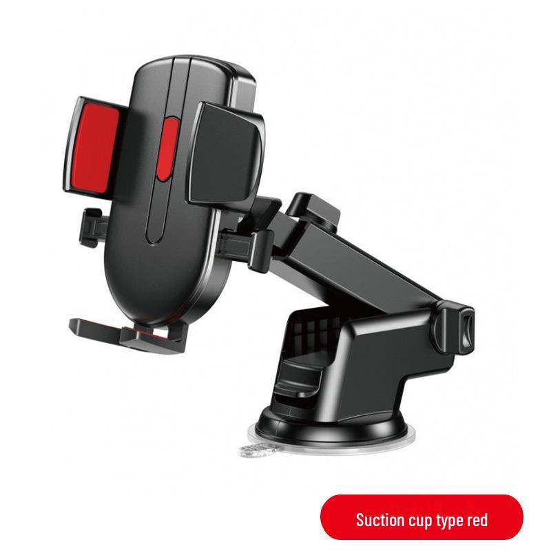Universal In-Car Phone Mount with Suction Cup for Windshield or Dashboard.