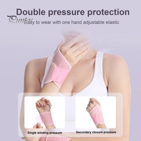 Sports Wristband Wrist Brace with Fastener Tape Adjustable Breathable Fabric Compression Support Wrist Wrap Fitness Joint Support Wrist Guard