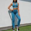 Pants Seamless Fitness Yoga European and American Suit Cross-Border Hip Tops High Waist Sportswear Women's Vest Stretch