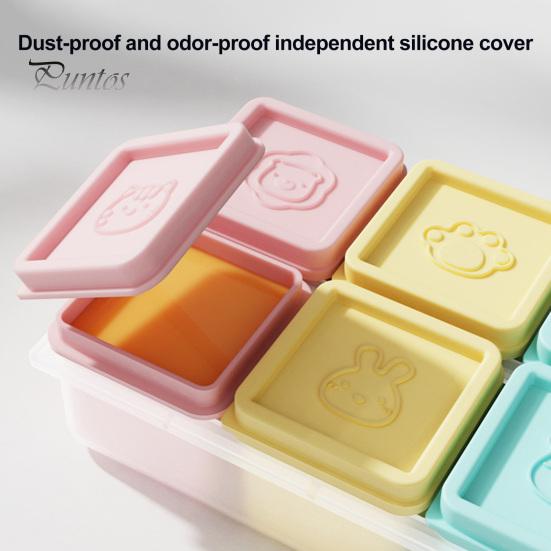Freezer Safe Silicone Pods Food Grade Molds, Large Capacity 6 Compartments Meal Molds for Babies Prep Containers, Leak-proof Reusable Storage