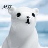 DIY Craft Accessories 4Pcs Mini Polar Bear Figurines, Miniature Mother and Baby Ornaments, Decorative Wildlife Miniatures Cute Animal Statues,