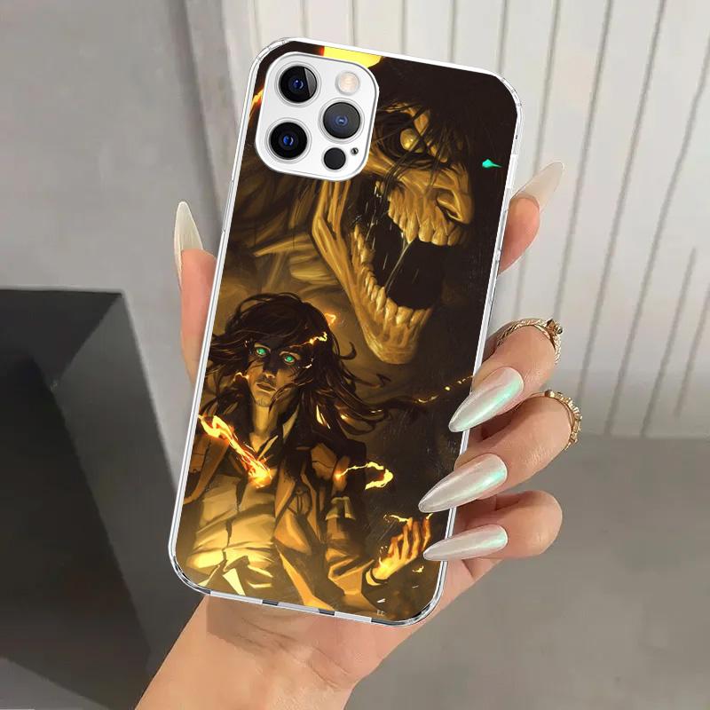 Attack Eren Phone Case for Iphone 17 Air 16 15 Plus 14 13 Mini 12 11 Pro Max 16E 7 8 SE 2020 Soft Funda Print Shell 16 15 14 13