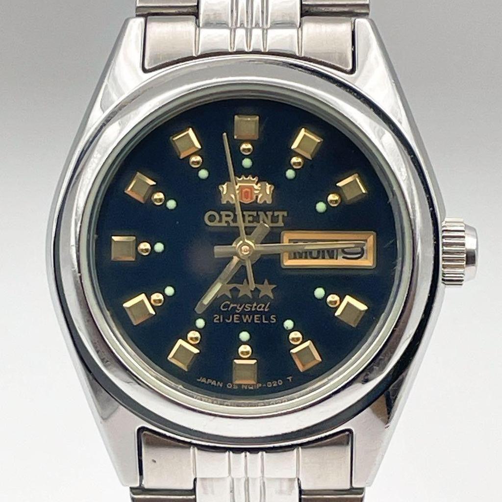 Used Working ORIENT Three Star Automatic Watch Vintage Ladies Orient Day-Date