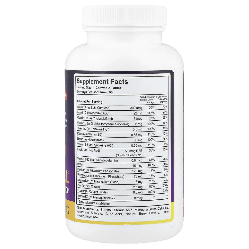 Tall®, Children 2-9 Years, Berry Flavor, Chewable 90 Tablets