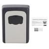 High Security Aluminum Alloy Key Lock Box 4 Digit Password Secure Password Lock Box Sturdy Durable Key Storage Box Home Use