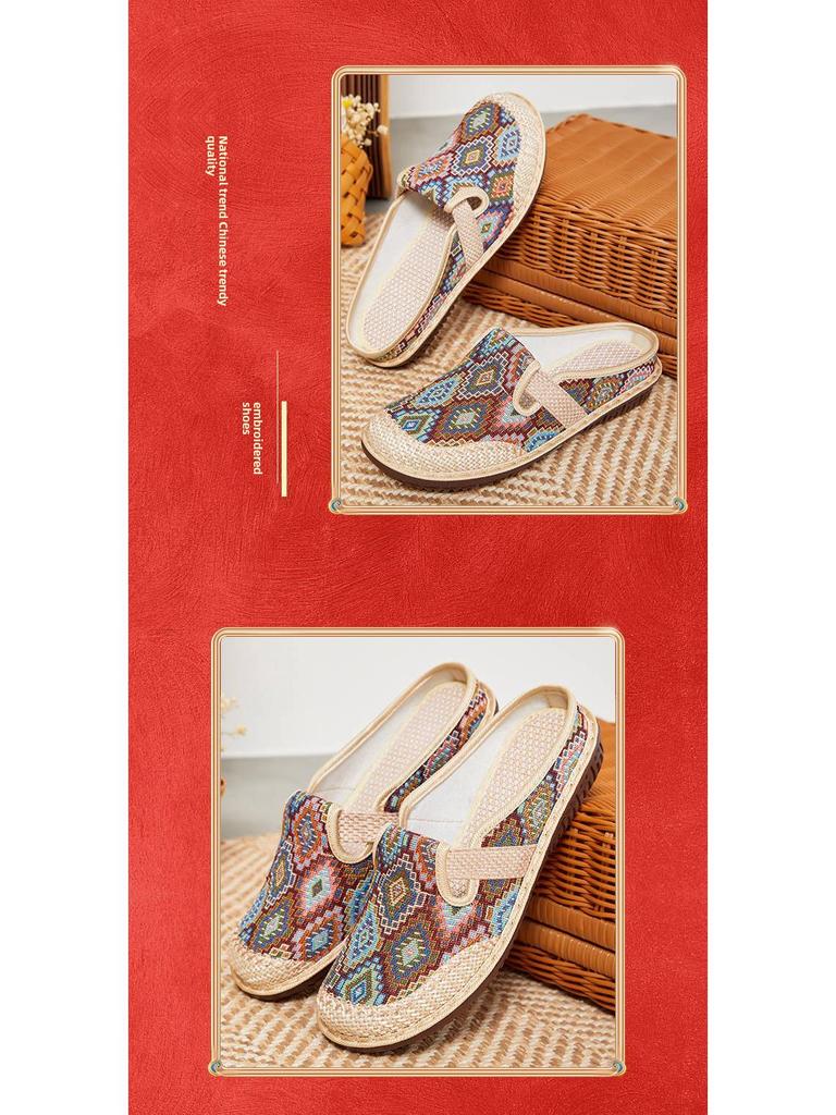 Women's Breathable Linen Slippers - Ancient Style Soft Sole for Spring & Summer