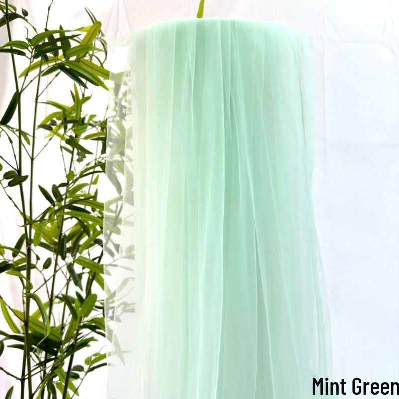 Spring-Themed Green Gauze Curtain for Kindergarten and Outdoor Wedding Decorations