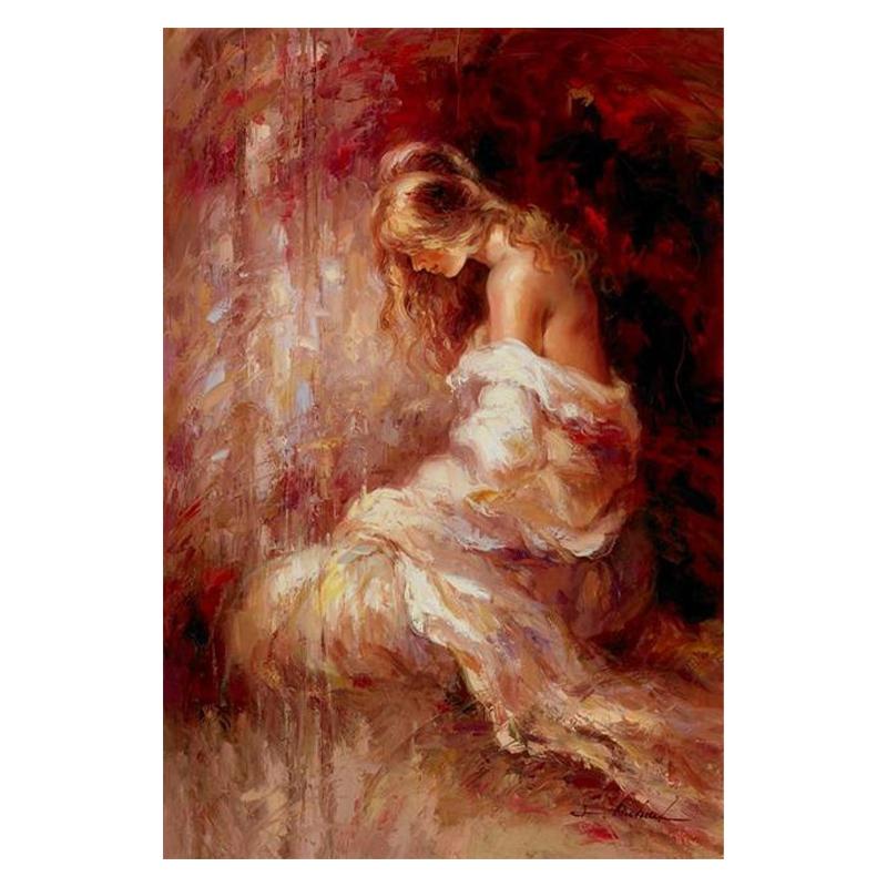 Abstract Portrait Modern Nude Woman Oil Painting On Canvas Art Sexy Female Lady Body Wall Picture for Living Room Cuadros