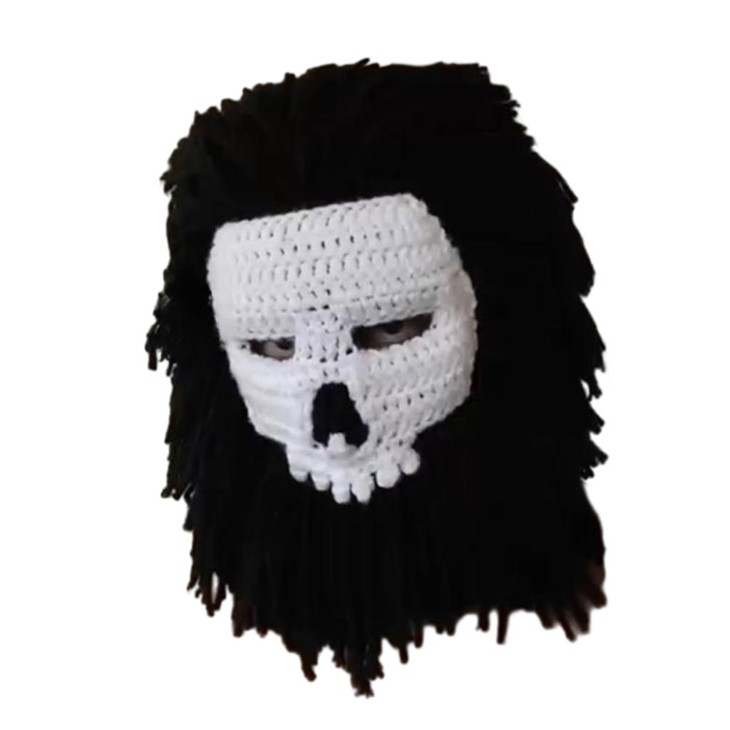 Devil Horn Winter Hat for Adult Handwoven Balaclava Cap Novelty Party Hat for Girl Boys Knit Mask Hat Cool Accessories