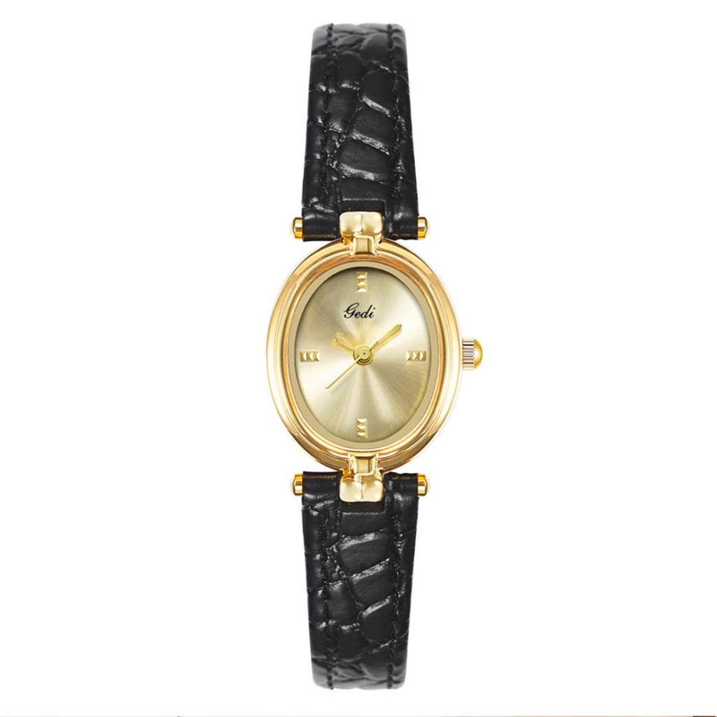 Women's Leather Band Watch Retro High-End Stylish Quartz Watch With Design