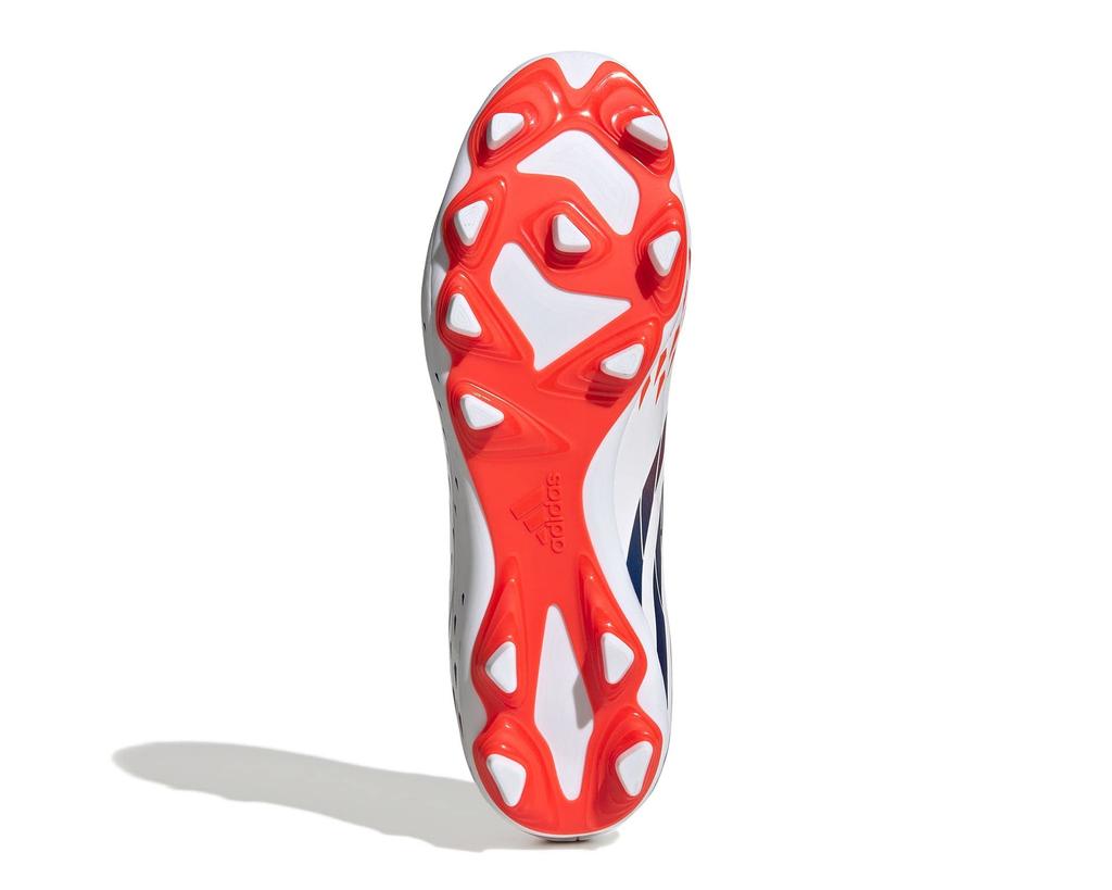 Adidas Predator AI1 Soccer LKX21 Blue Size Cm Edge.4 Cleats, Multi-Ground Compatible, Men's, White/Solar Yellow/Power (GW0989), 26.0