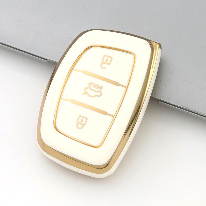 3 Buttons Shell For Hyundai Santa Fe Ix35 Ix25 I10 I30 I40 Rena Sonata Elantra Creta Tucson Fob Holder Tpu Car Key Case Cover
