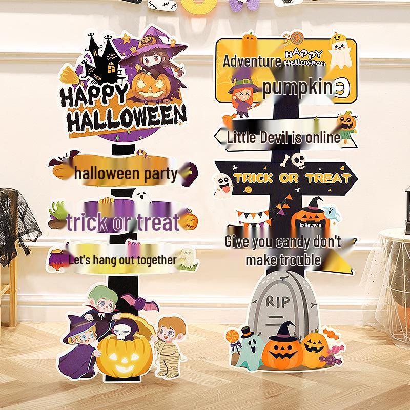 Halloween Pumpkin Lantern Board Standee for Outdoor/Kindergarten Decorations