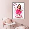Personalized Birthday Cartoon Portrait Poster Lady Birthday Gift Prints Cartoon Portrait Girl Caricature From Photo