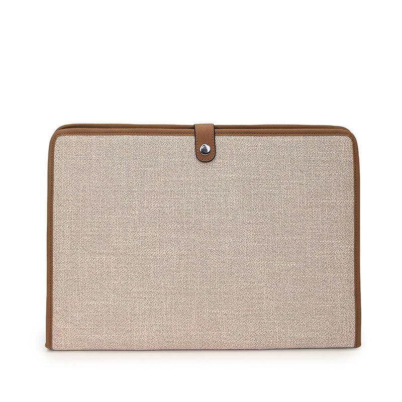 Mode Textur Business Tasche Damen schlichte Canvas einfarbig Konferenz Aktentasche große Kapazität Hand Aktentasche