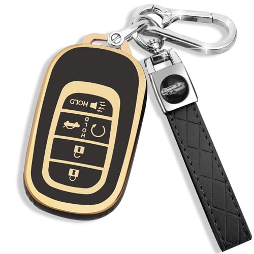 Honda Schlüsselanhänger, weiche TPU Schutzhülle für Schlüsselanhänger mit Honda Accord, Civic, Pilot Smart-Fernbedienungsschlüssel.