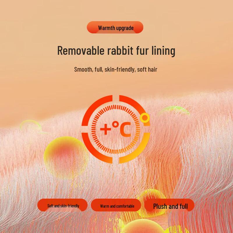 Antonio Men's 3-in-1 Hooded Parka with Rabbit Fur Liner & Mink Collar