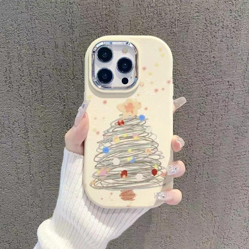 Christmas Tree Suitable for Apple 16 IPhone Mobile Phone Case Animation 15plus Creative 14promax Silicone Soft Shell 13