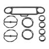 Motorcycle Speedometer Bezels Horn Cover Speaker Stereo Accent Trim Ring for Harley Touring Electra Street Glide Trike 1996-2013