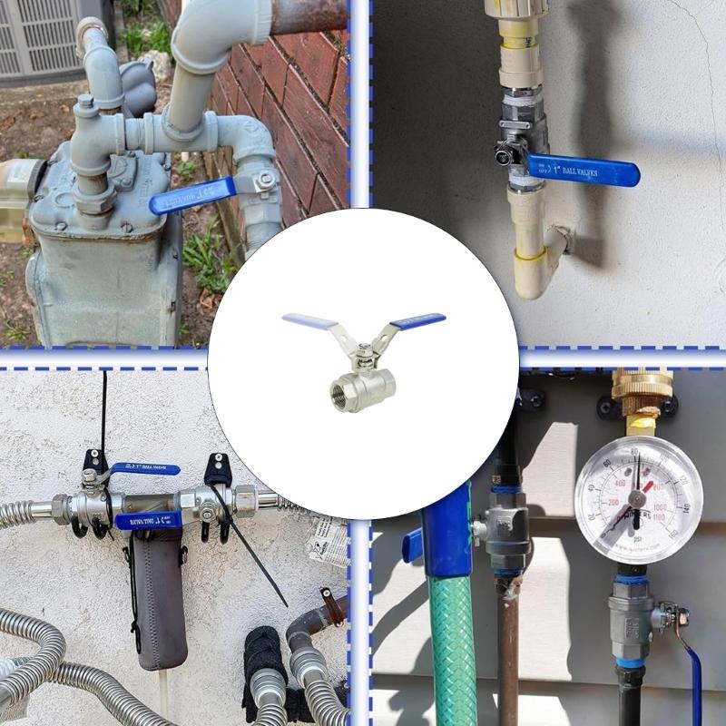 Stainless Steel Ball Valves Metal Threaded Water Pipe Connector 3/4inch Garden Hose Shut Close Valves Water Pipe Fitting