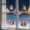 Durable Indoor Window Accents Christmas Bird Static Stickers, PVC Waterproof Decorative Decals Atmosphere Trim for Holiday Glass Doors, Removable