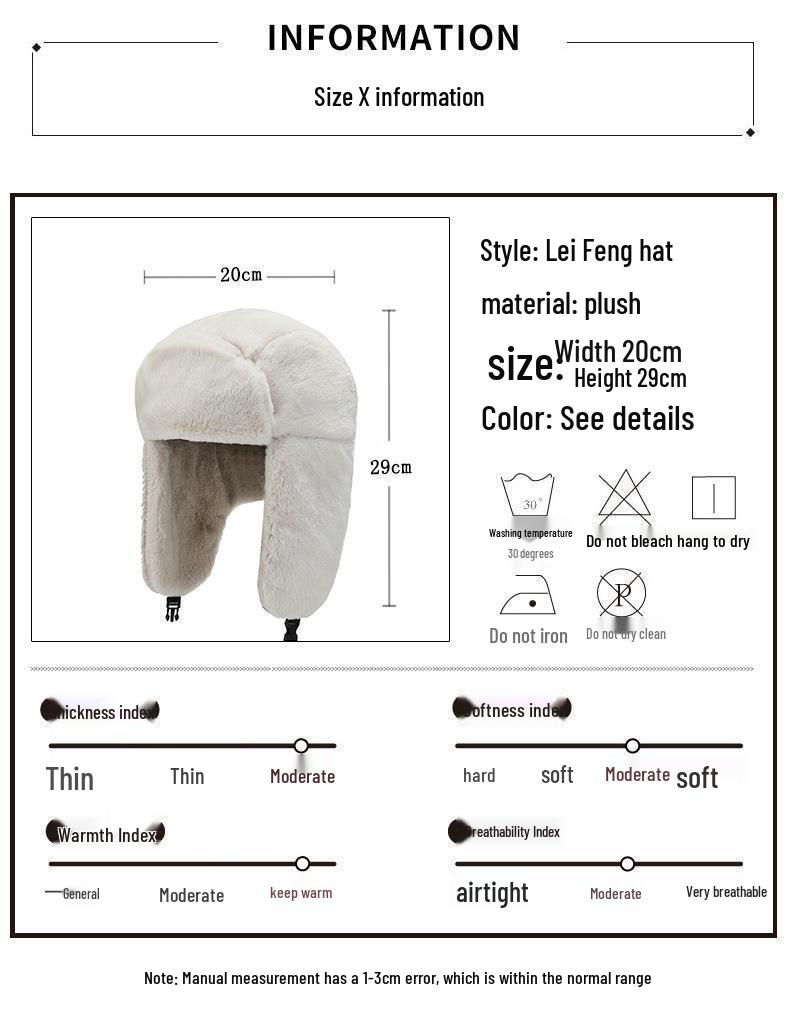 Winter Women's Windproof Faux Rabbit Fur Hat with Ear Protection - Fashionable & Warm for Outdoor Cycling