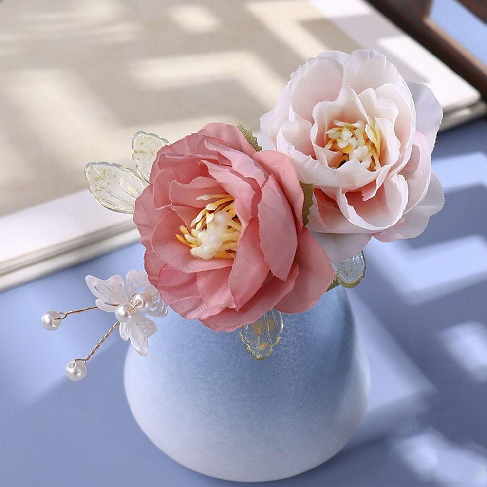 Chinese Style Flower Duckbill Clips Women Hair Clips Barrettes Korean Hairpins Bride Headdress
