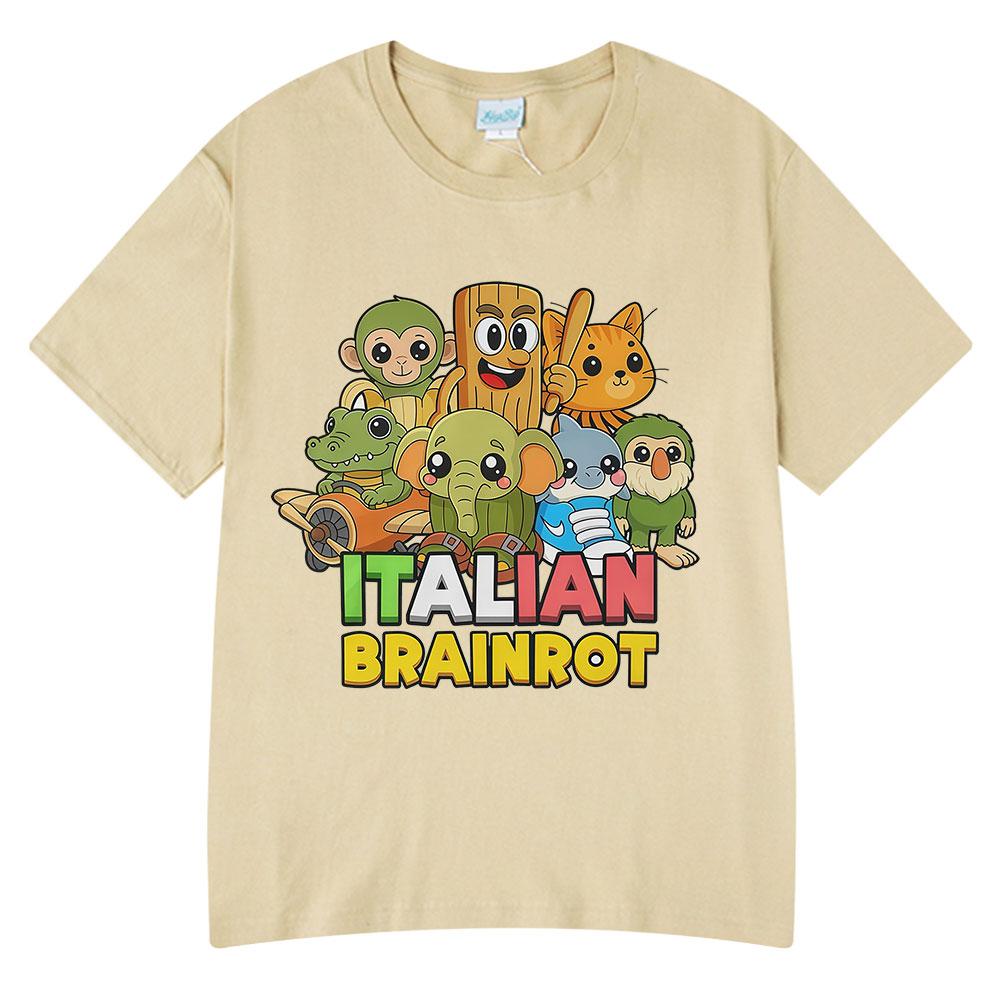 

Italian Brainrot Funny Cartoon Meme Graphic T Shirts Unisex Women Clothing Fashion Summer 100% Cotton Casual Short Sleeve T-shirts 4XL