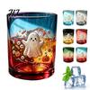 Cute Ghost Drinking Glasses Halloween Glass Cup, Colorful Gradient Aesthetic Tumbler with Whiskey Juice Soda Pumpkin Skull Print, Spooky Party