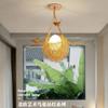 Modern Led Living Dining Room Kitchen Chandeliers Gold Bird Nest Egg Glass Ball Pendant Light Bedroom Loft Ceiling Hanghing Lamp