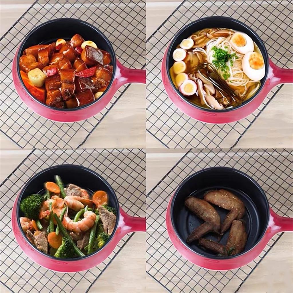 Elektryczna kuchenka wielofunkcyjna dwubiegowa przenośna mini elektryczna patelnia wok do gotowania ryżu do akademika 220 V