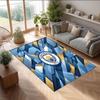 Manchester City Printed Flannel Area Rug Non Slip Soft Polyester Floor Carpet Indoor Decor Mat for Bedroom Living Room Sofa