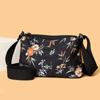 New Bamboo Leaf Printed Commuter Bag Women's High-end Sense Contrasting Color Small Square Bag Fashionable Casual Simple Messenger Bag