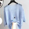2026 Summer Women's Slim Hollow Knit Pullover - Lightweight Sun Protection Top