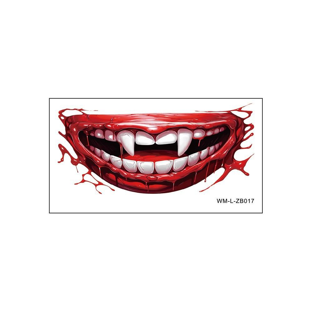 Long-lasting Zombie Cosplay Props Waterproof Bloody Makeup Tattoo Sticker  Party Supplies