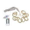3x3m 300 LED Copper Wire Curtain Lights, USB Remote Controlled Christmas Fairy Lights